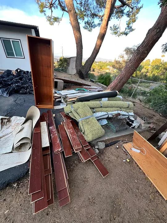 Residential clean out — furniture, carpet and debris